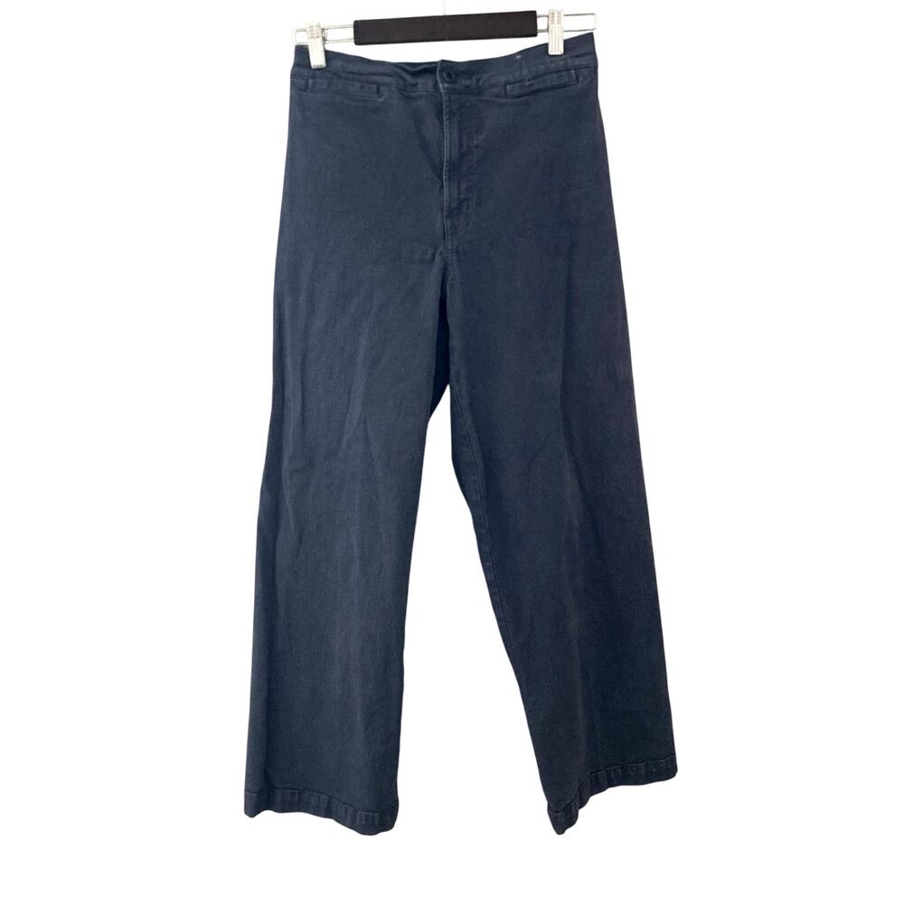 Madewell The Emmett Wide-Leg Crop Pants Welt Pocket Edition Ink 27